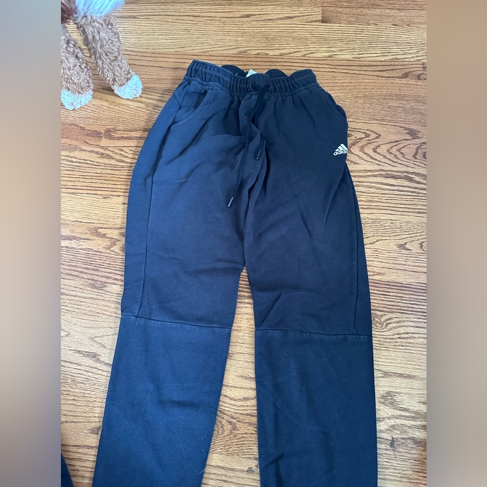 Adidas black sweatpant joggers size small